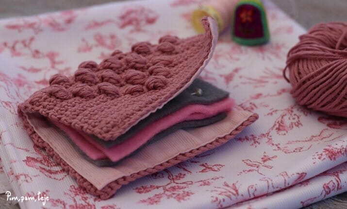 Patrón para tejer a ganchillo una funda para agujas laneras