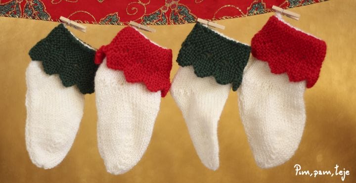 Cómo tejer calcetines navideños Cómo tejer calcetines navideños