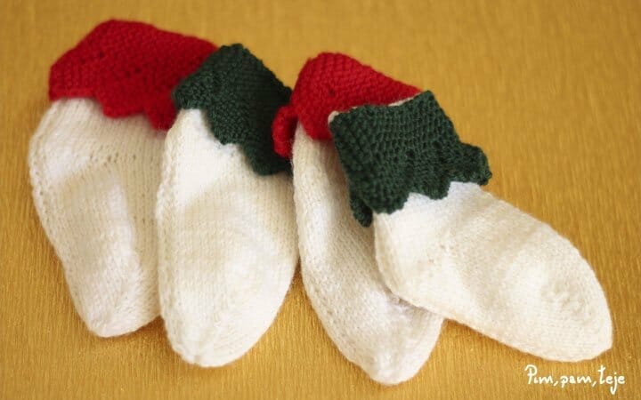 Cómo tejer calcetines navideños Cómo tejer calcetines navideños