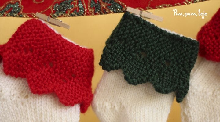 Cómo tejer calcetines navideños