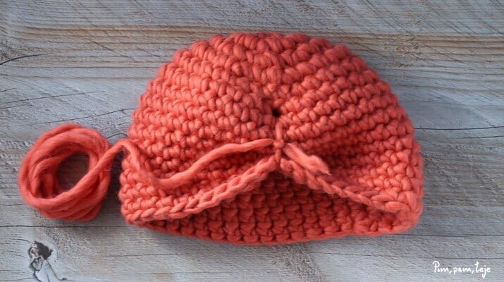 Patrón para tejer un gorro tipo hindú o turbante