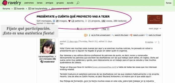 Esto es un Kal en Ravelry