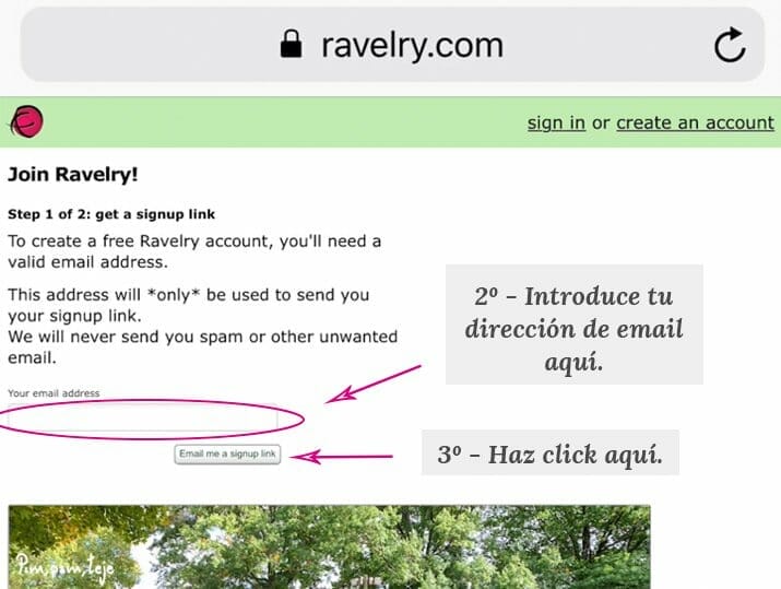Cómo crear tu cuenta en Ravelry