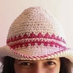 Nueva versión del sombrero Egeo, tejido con lino Flamé de Casasol