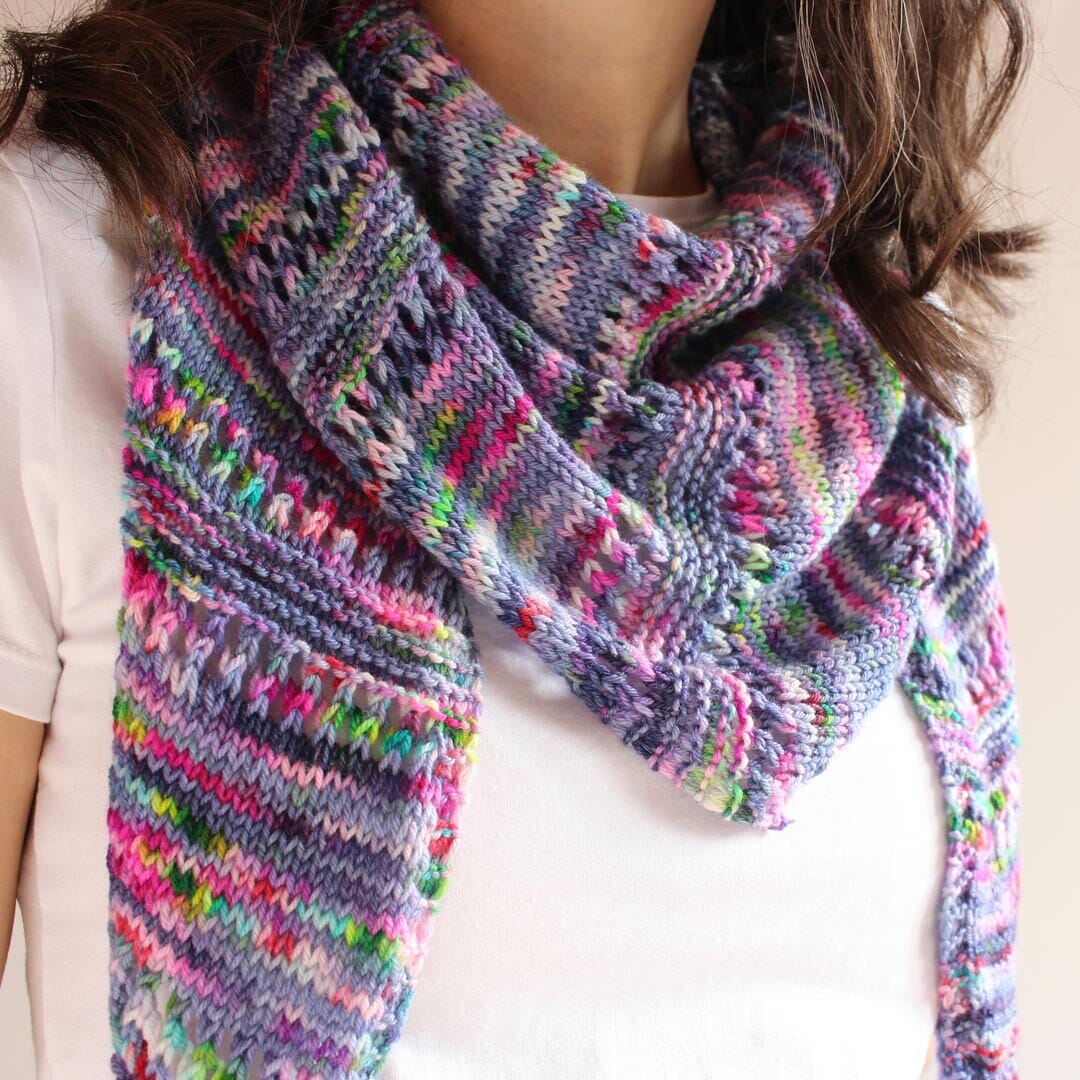 Curso online para aprender a tejer distintas formas de chales en punto a dos agujas