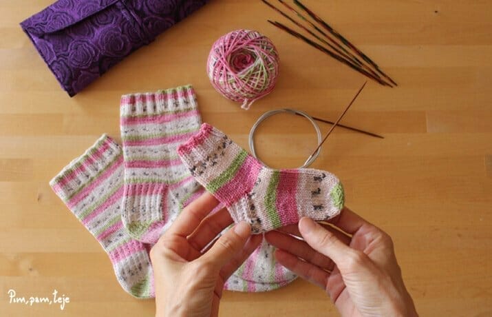 Tablas de medidas para tejer calcetines