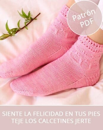 Patrón para tejer calcetines Jerte a dos agujas
