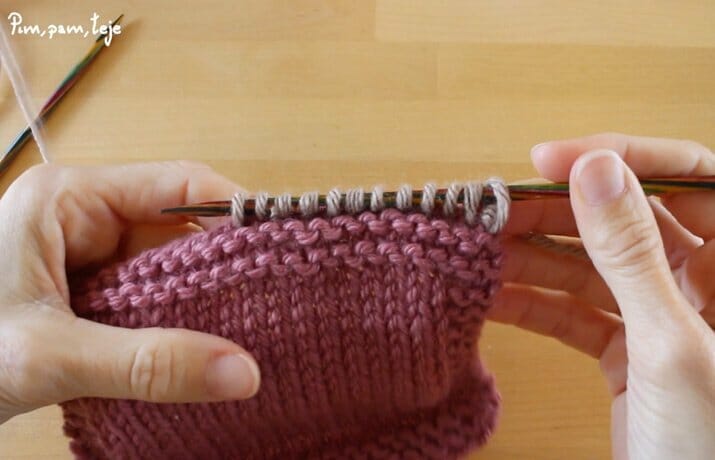 Recoger y tejer puntos - pick up and knit