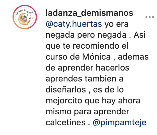 Aprender a tejer calcetines - testimonios
