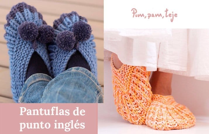 Pantuflas para niños a best sale dos agujas