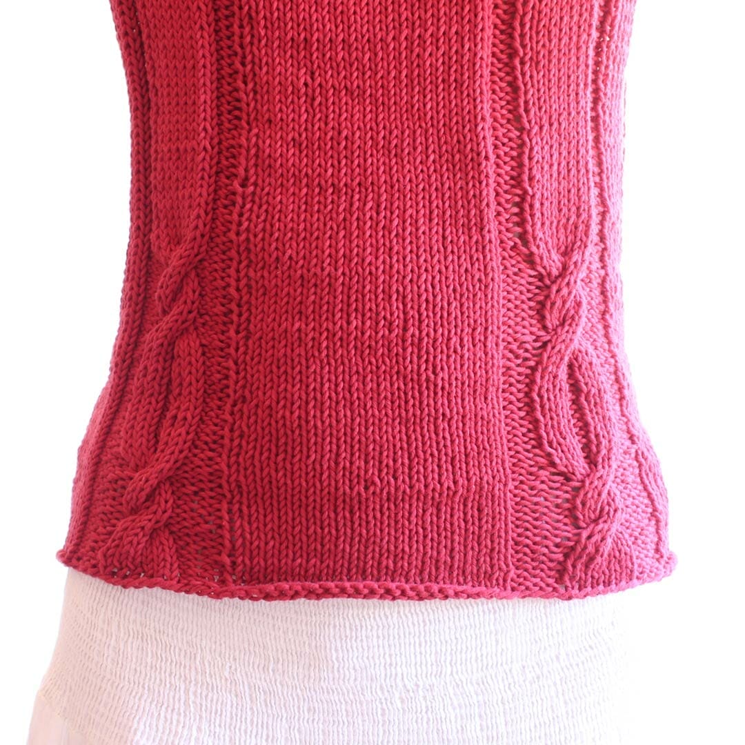 Aprender a tejer cables en punto a dos agujas