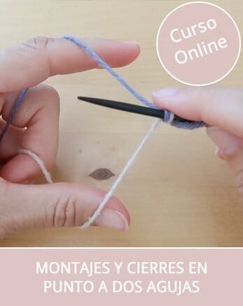 Montajes y cierres en punto a dos agujas