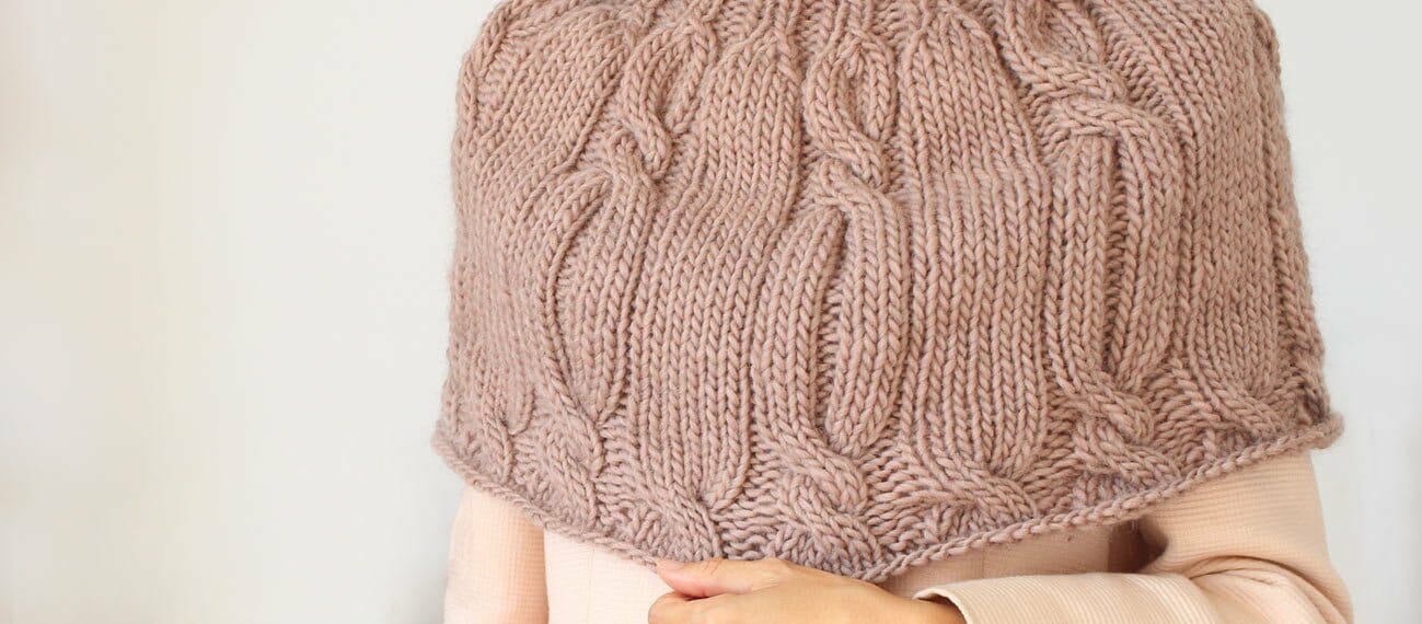 Aprender a tejer cables en punto a dos agujas