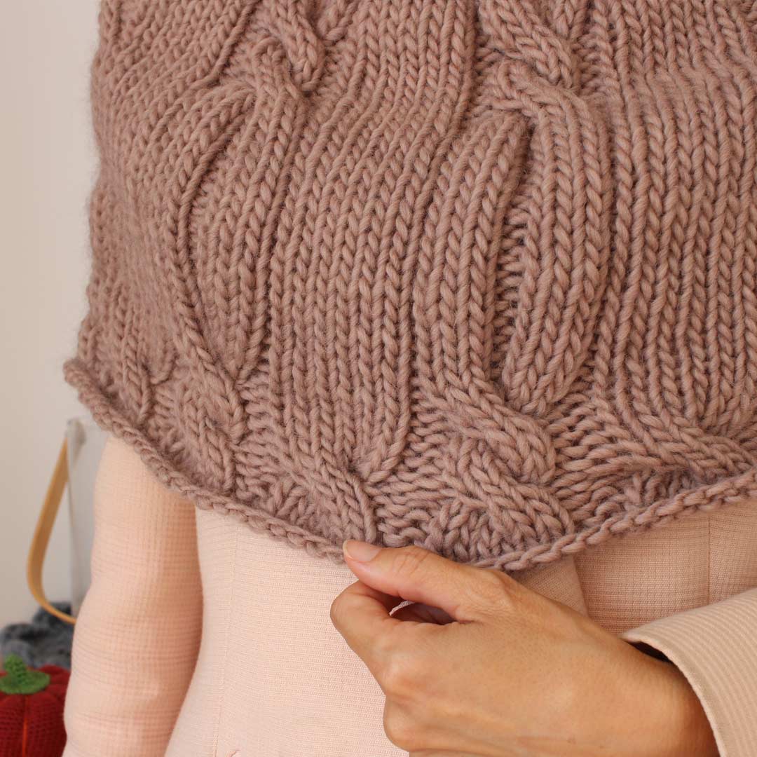 Aprender a tejer cables en punto a dos agujas