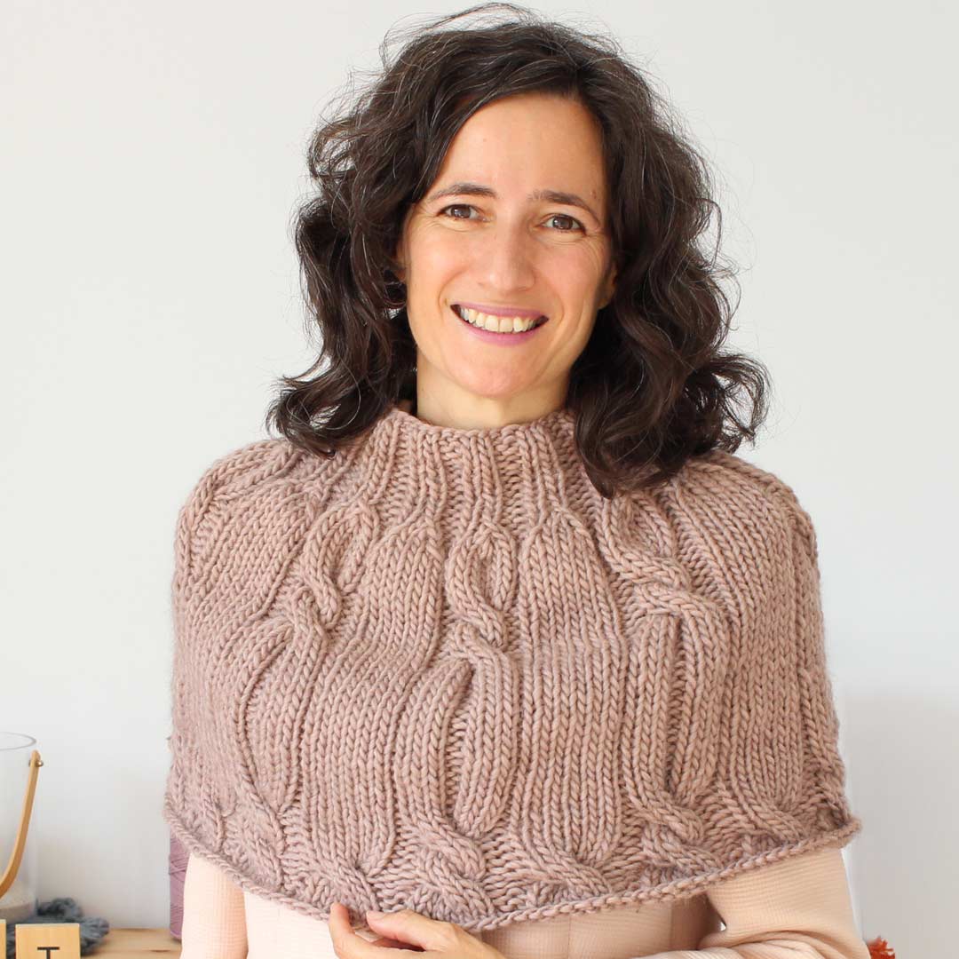 Aprender a tejer cables en punto a dos agujas