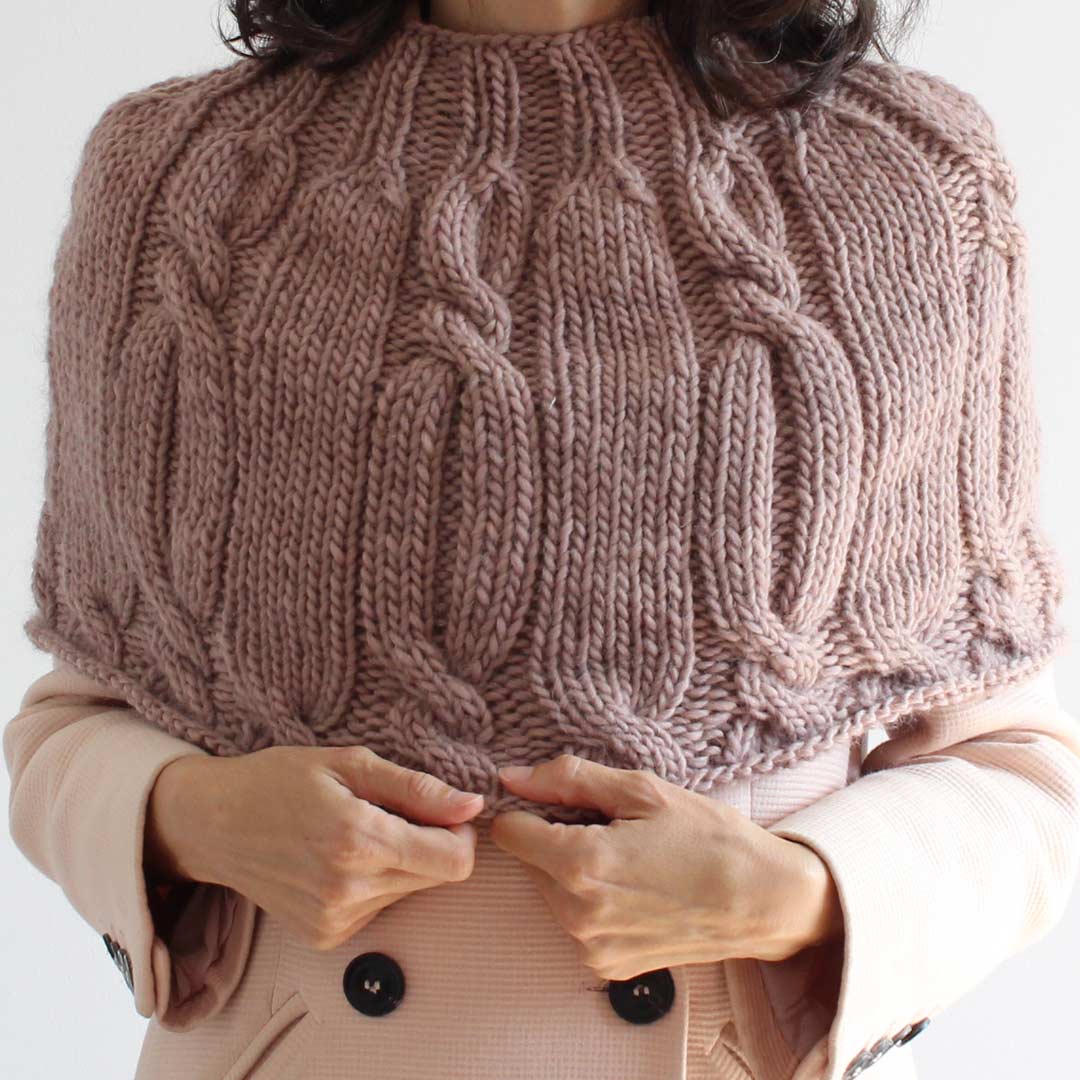 Aprender a tejer cables en punto a dos agujas