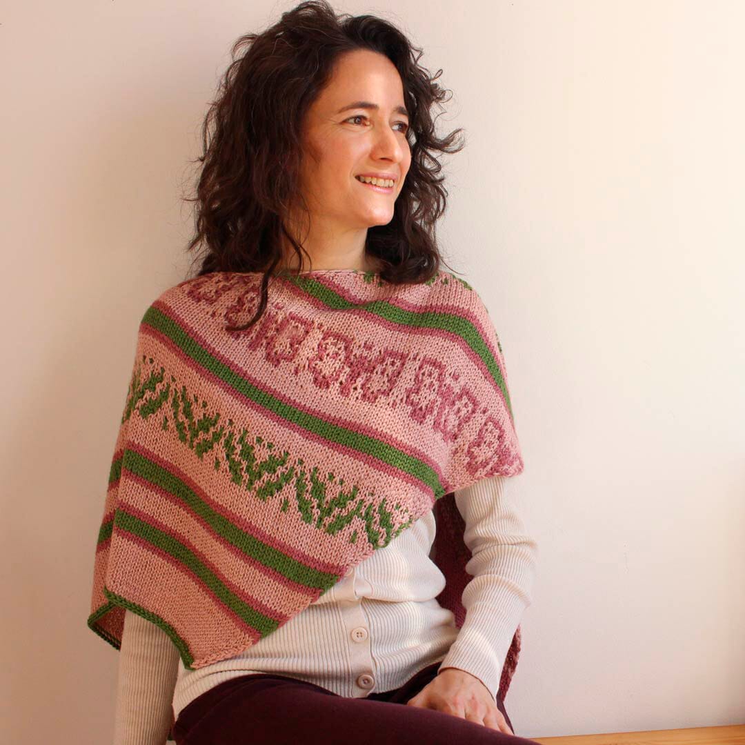 Aprender a tejer puntos deslizados y técnica mosaico.