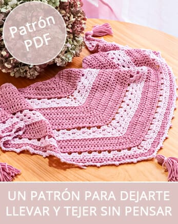 PATRÓN PARA TEJER UN CHAL DE GANCHILLO