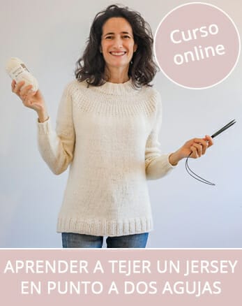 Aprender a tejer un jersey en punto a dos agujas