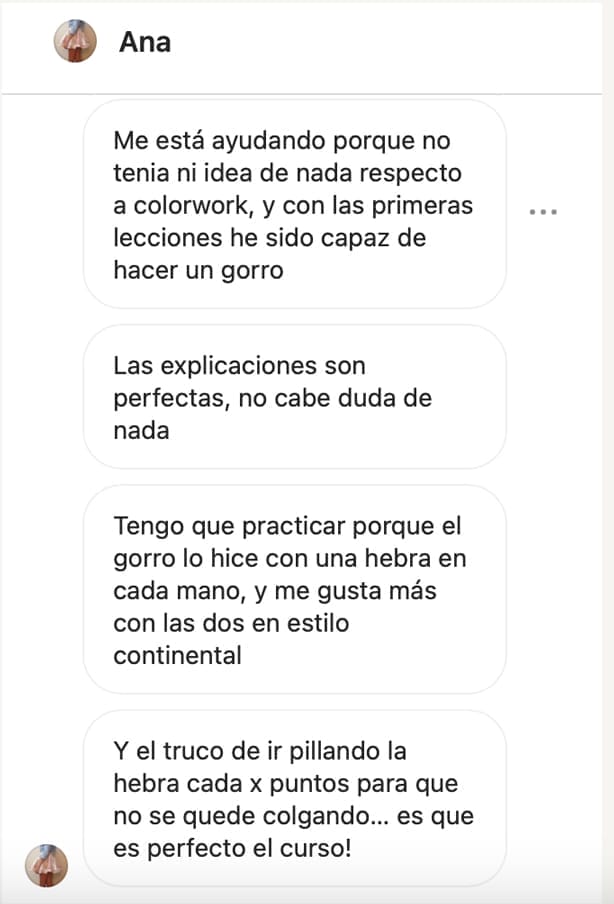 Curso online, aprender a tejer stranded colorwork en punto a dos agujas