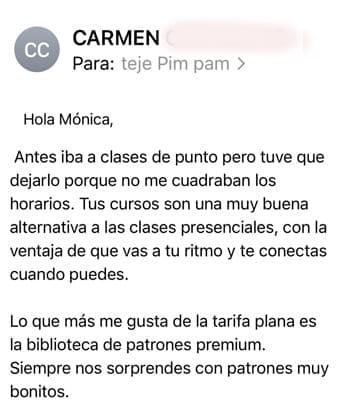 Opinion tejedoras felices de Pim, pam, teje.