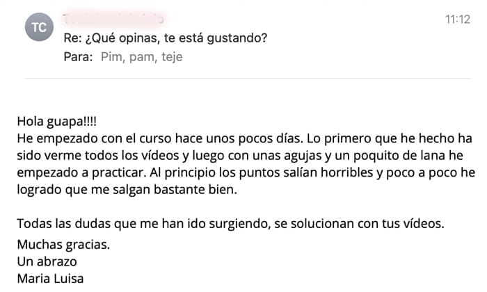 Opinion tejedoras felices de Pim, pam, teje.