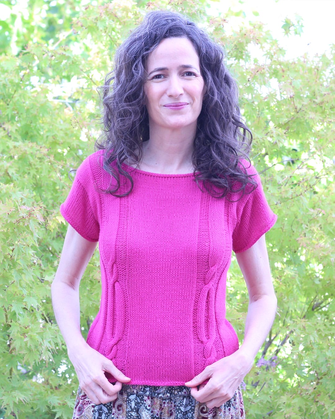 Patrón para tejer camiseta intuición en punto a dos agujas