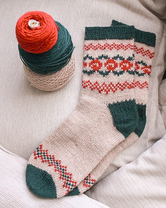 Aprender a tejer calcetines con dibujos de colorwork