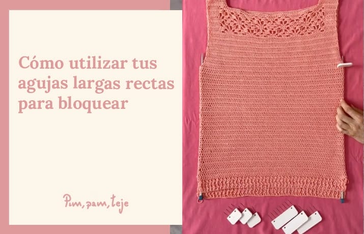 Bloquear con las agujas largas rectas